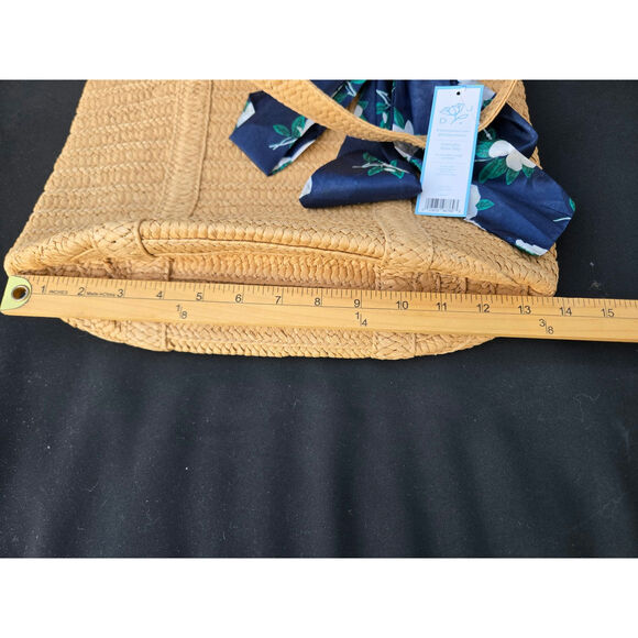 Draper James Everyday Straw Bag Scarf NWT - Picture 5 of 8